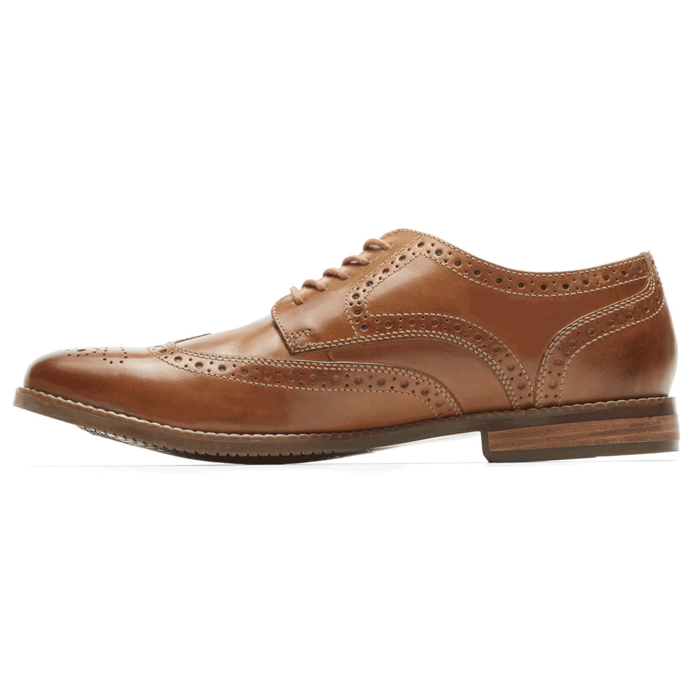 Rockport Mens Style Purpose Wingtip - Lace Up Brown - ZEG742386